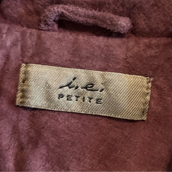 Women's Vintage I.E. Petite Mauve 100% Leather Jacket Size PXL (US 12-14) - Picture 12 of 16
